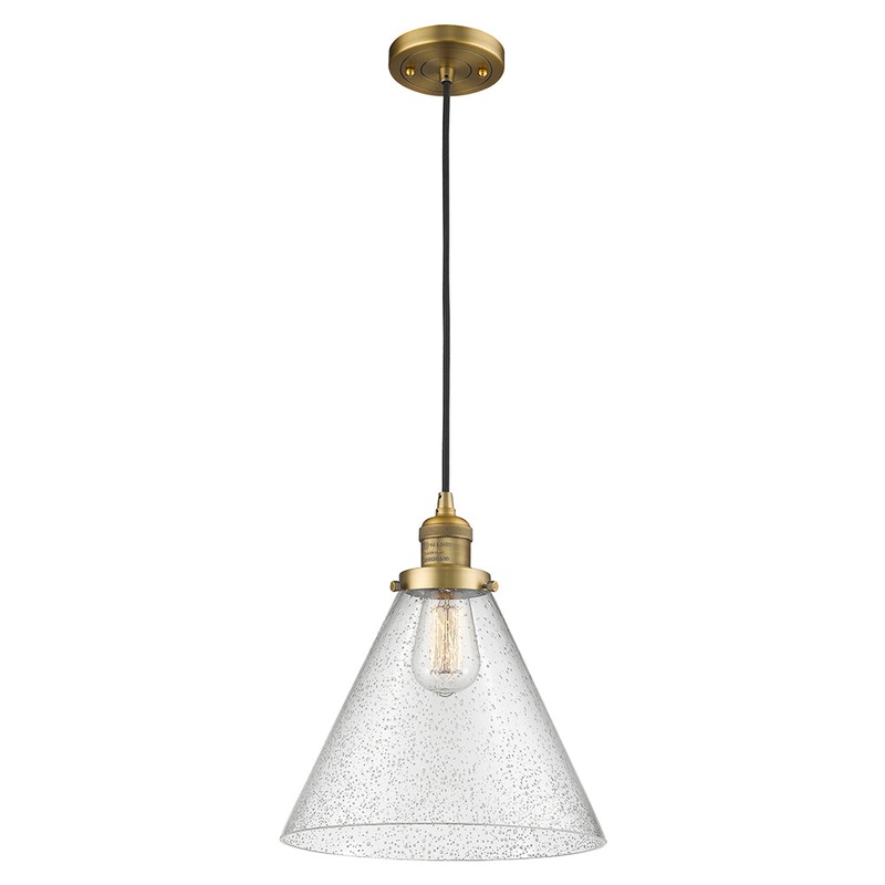 Innovations Lighting X-Large Cone 1 Light Mini Pendant Part Of The Franklin Restoration Collection 201C-BB-G44-L-LED