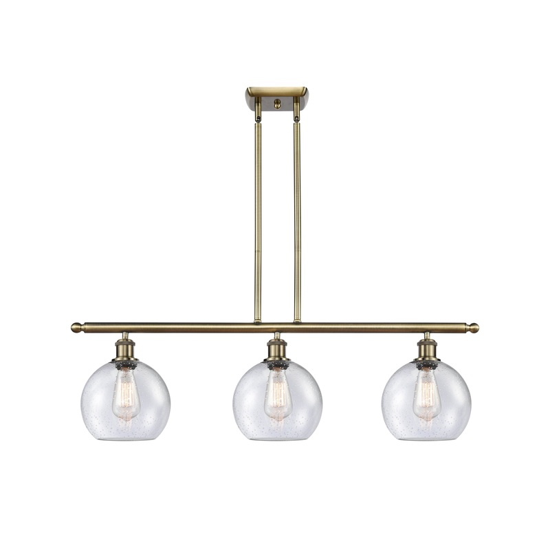 Innovations Lighting Athens 3 Light 36″ Island Light 516-3I-AB-G124-8