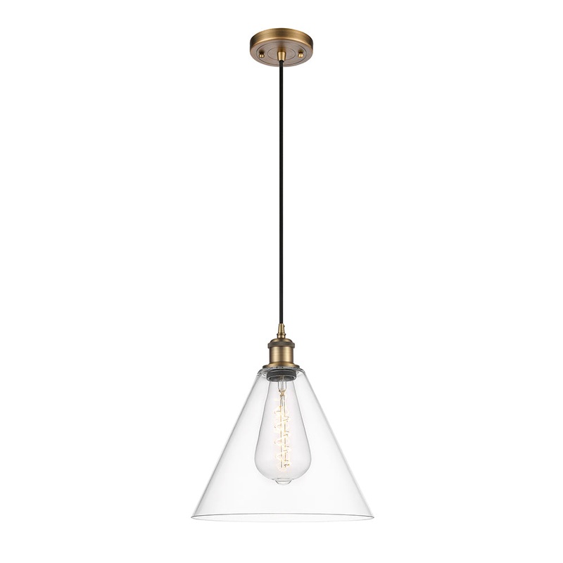 Innovations Lighting Ballston Cone 1 Light  12″ Mini Pendant 516-1P-BB-GBC-122-LED