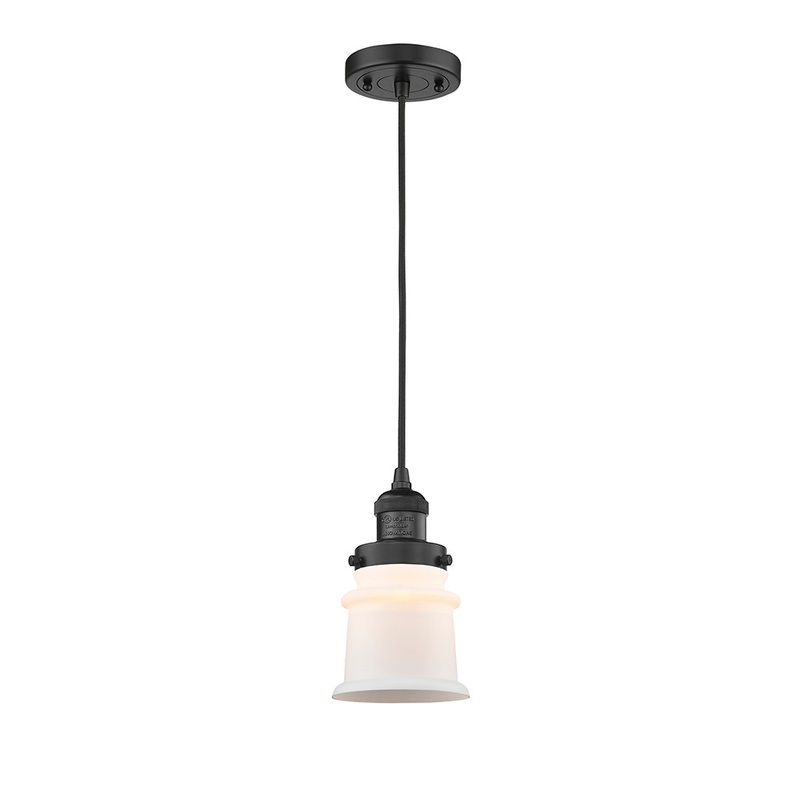 Innovations Lighting Small Canton 1 Light Mini Pendant Part Of The Franklin Restoration Collection 201C-BK-G181S